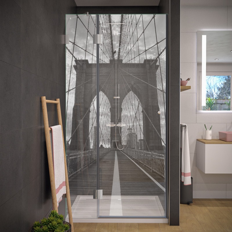 Design douchedeur op maat van glas BROOKLYN BRIDGE 104