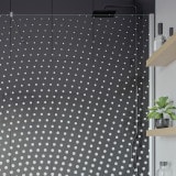 Design glazen wand douche met motief DOT 1T