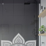 Douche glaswand speciale maat met motief MANDALA 1T