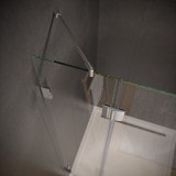 Douchedeur glas met satinering CARRE 2/104