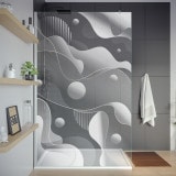 Douchewand met motief DESIGN 4T