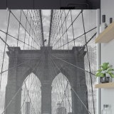 Douchewand met motief BROOKLYN BRIDGE (T)