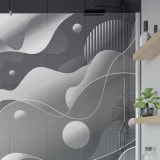 Douchewand met motief DESIGN 4T