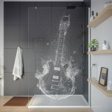 Douchewand met motief GITAAR (T)