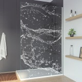 Douche wand met motief  WATER 4T