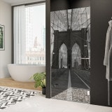 Douche nisdeur met motief BROOKLYN BRIDGE 101