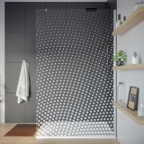 Design glazen wand douche met motief DOT 1T