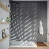 Design glazen wand douche met motief DOT 1T